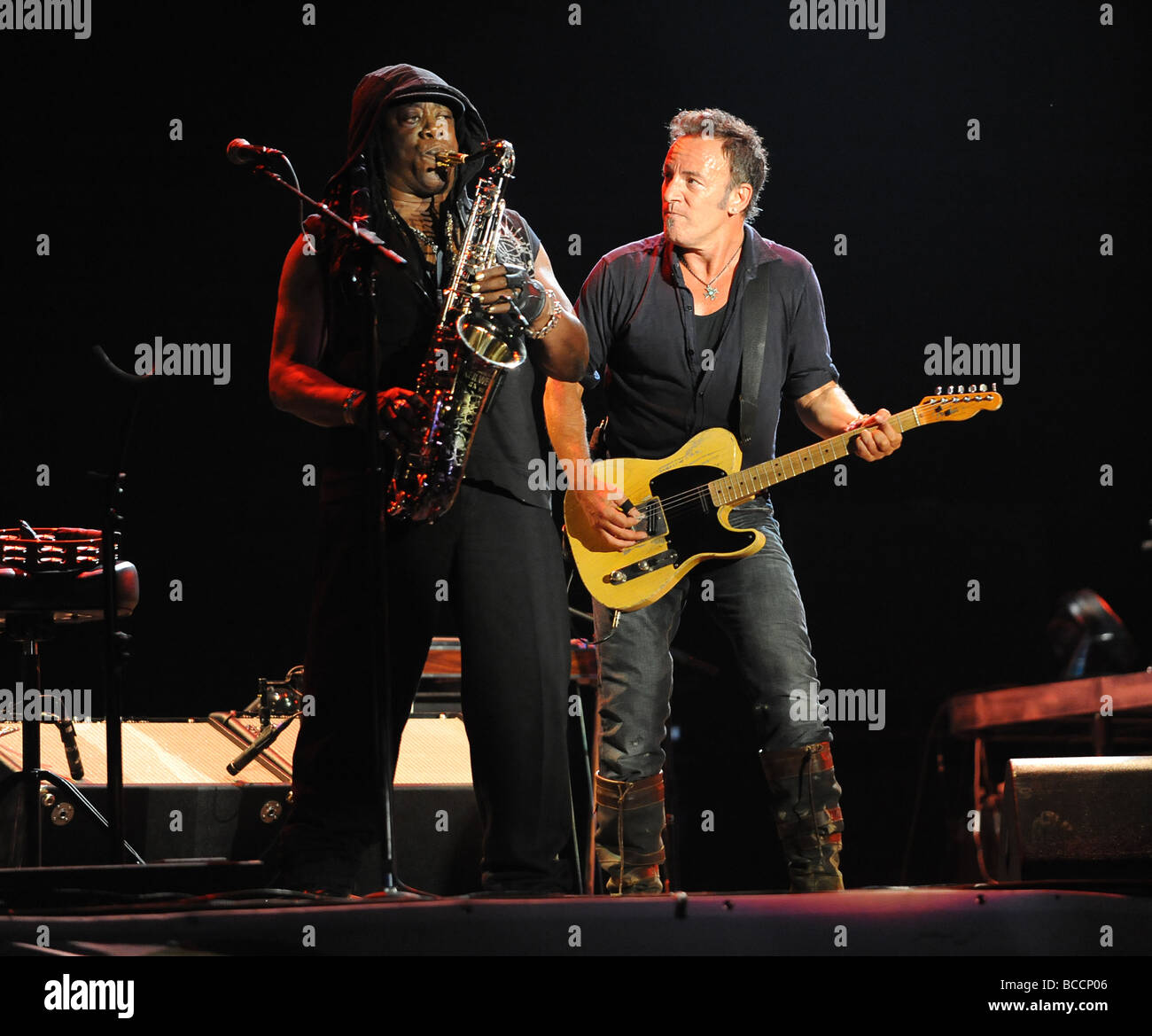 Bruce Springsteen and the E Street band glastonbury 2009 Stock Photo