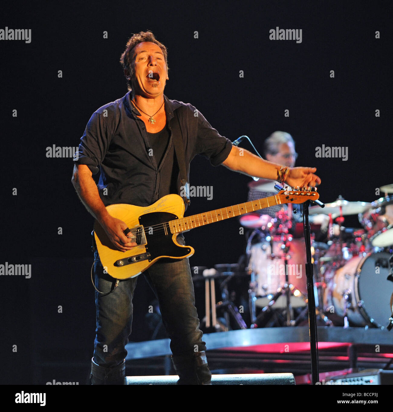 Bruce Springsteen and the E Street band glastonbury 2009 Stock Photo