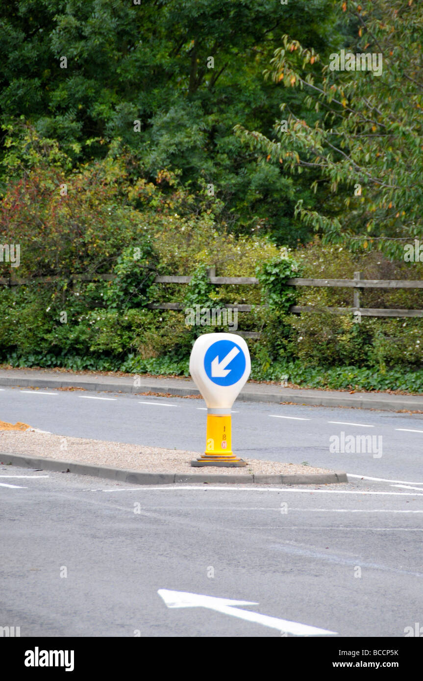 Keep left traffic sign, Uk Stock Photo