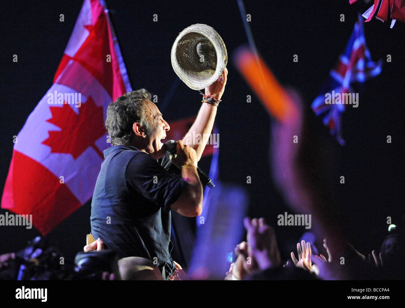 Bruce Springsteen and the E Street band glastonbury 2009 Stock Photo