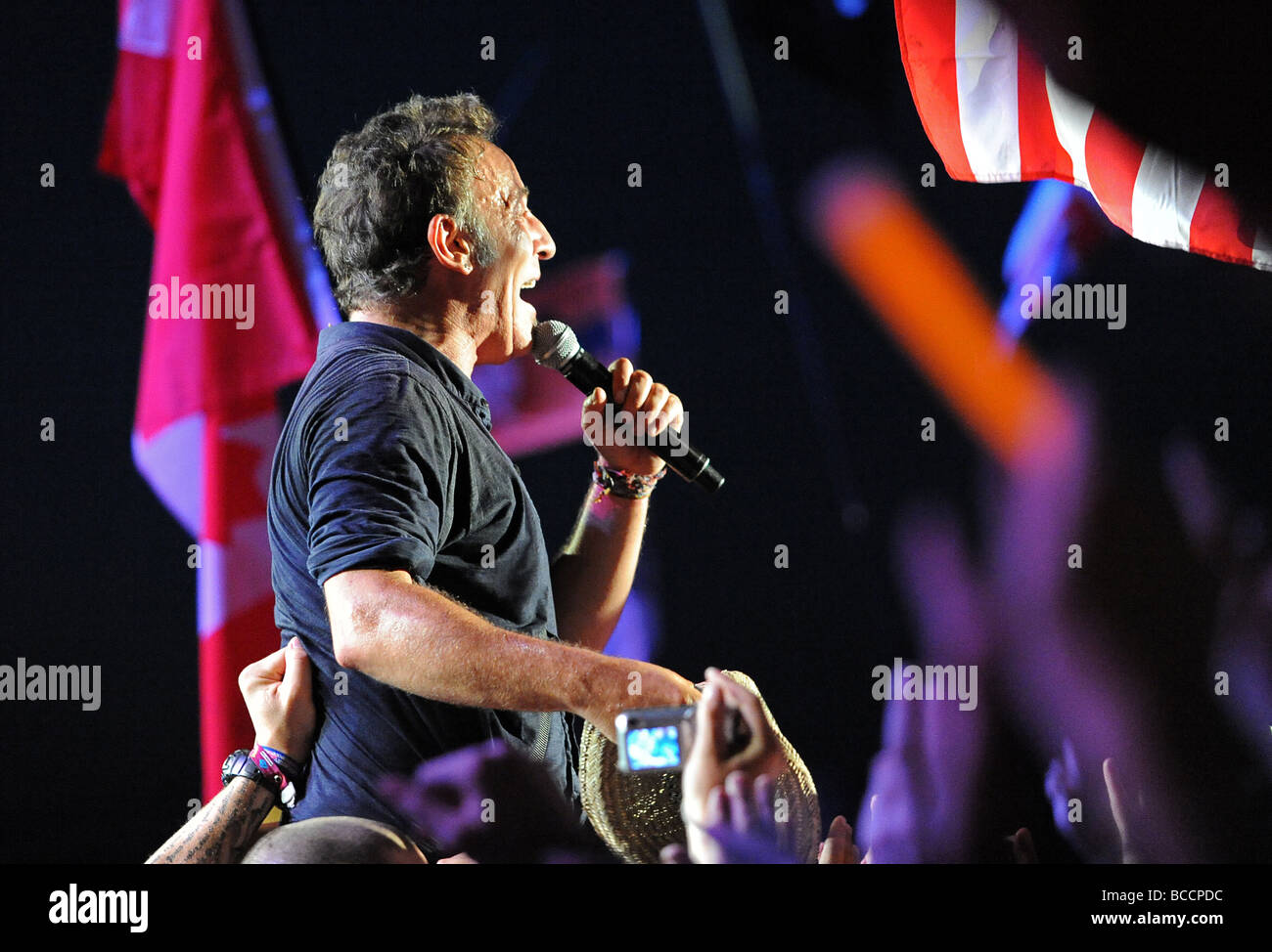 Bruce Springsteen and the E Street band glastonbury 2009 Stock Photo