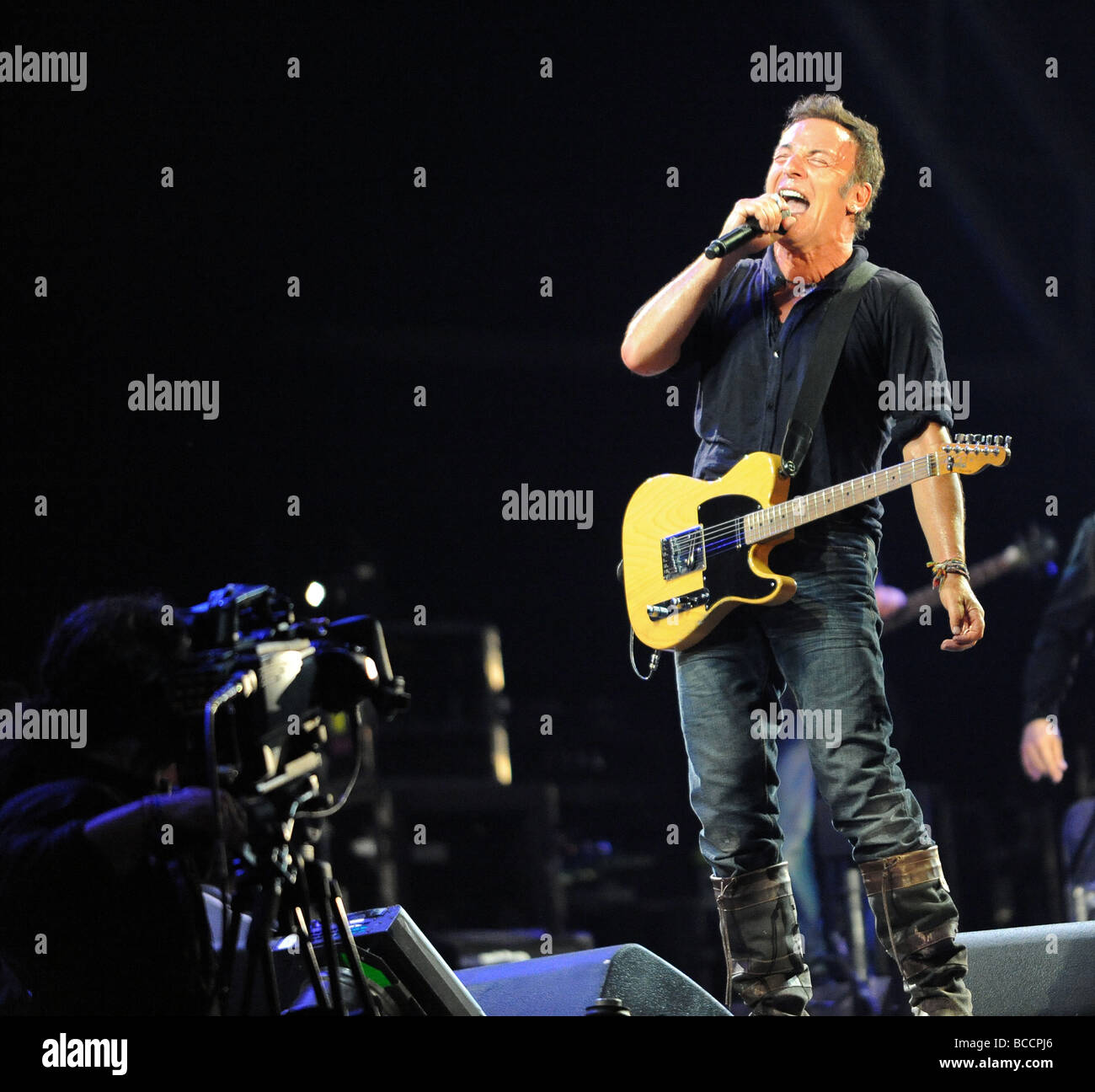 Bruce Springsteen and the E Street band glastonbury 2009 Stock Photo