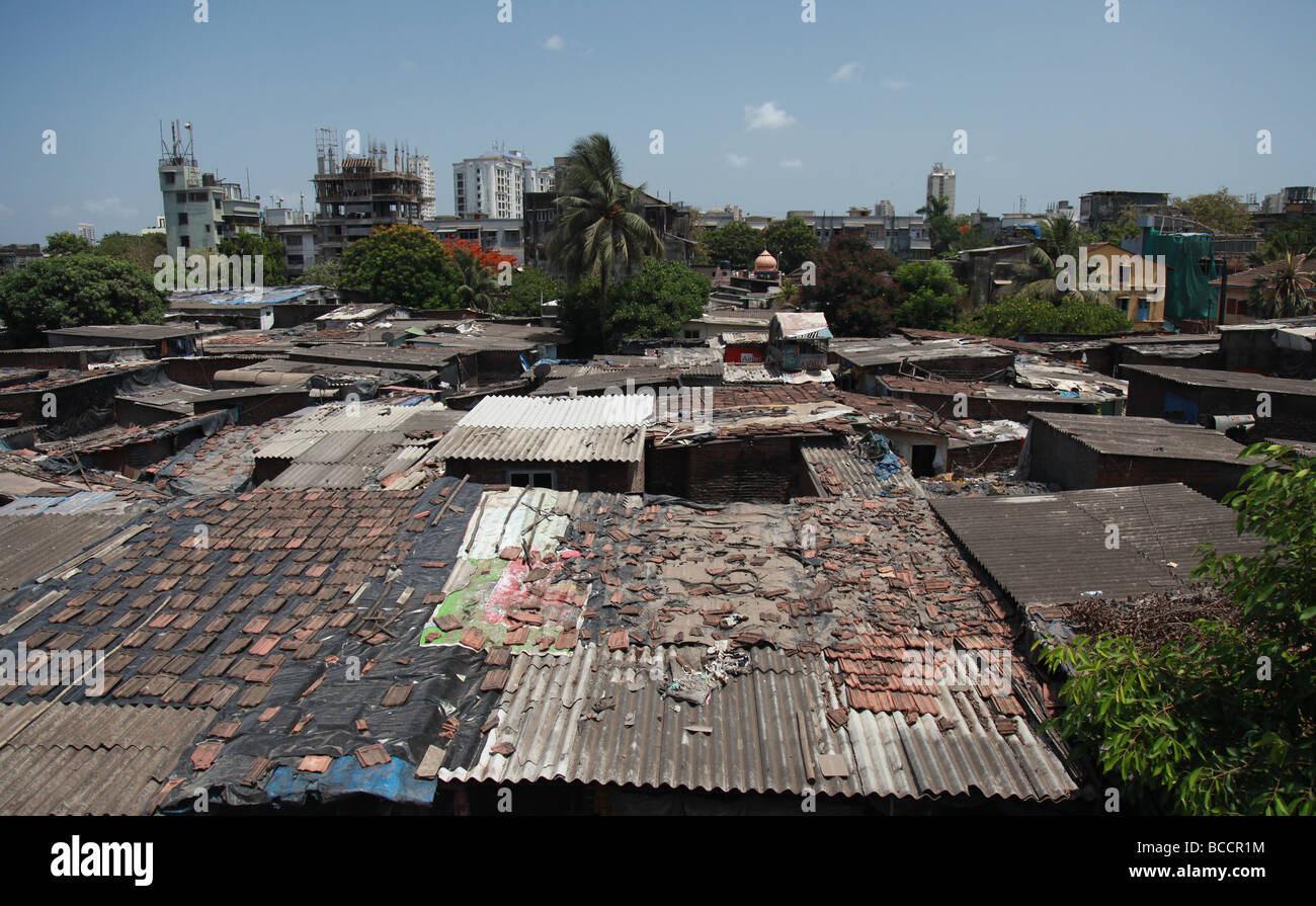 The notorious Dharavi slum Stock Photo