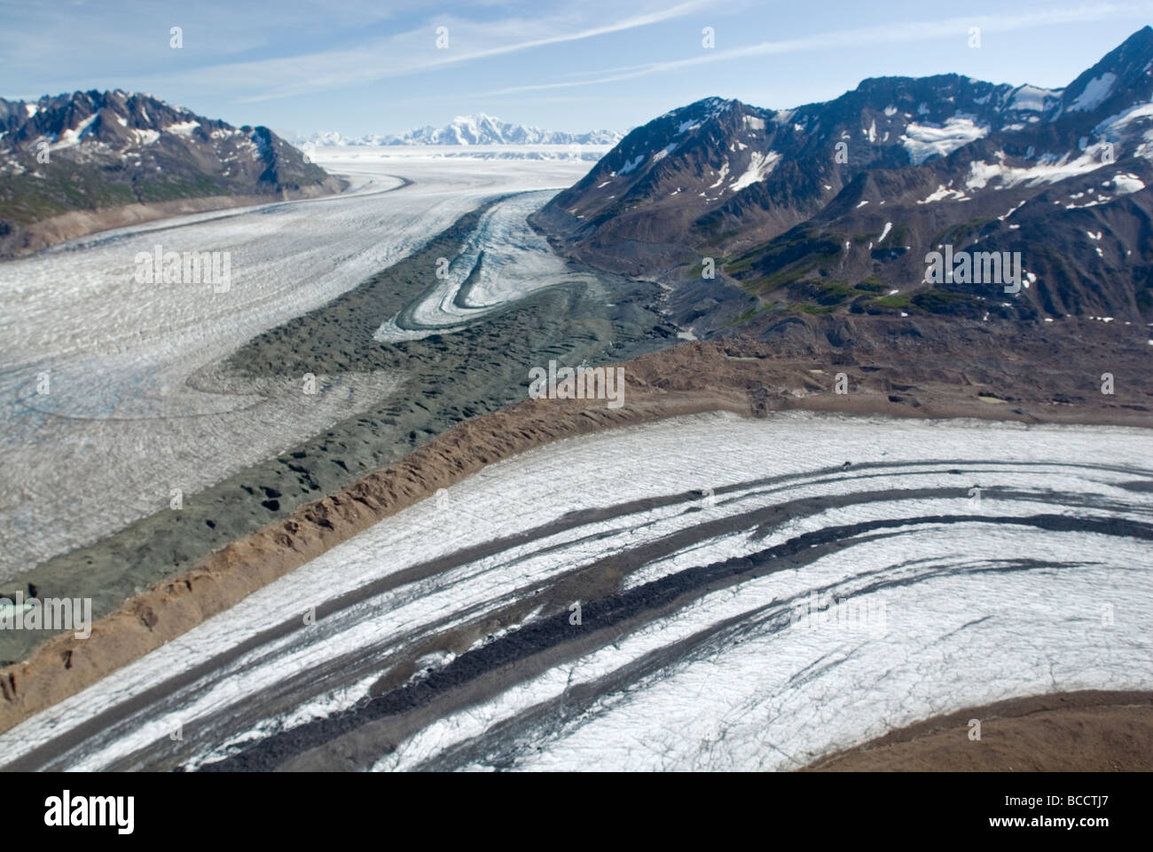 Above Chugach Mountains, Tana Glacier, Bagley Icefield Mount Miller
