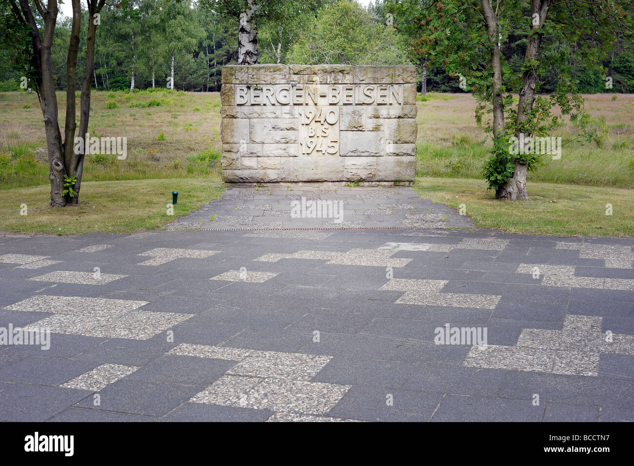 bergen belsen lower saxony germany german deutsch deutschland concentration camp 1942 1945 stalag X1-C DP displaced persons camp Stock Photo