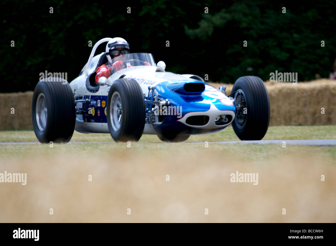 Race car running up the hill at the Goodwood Festival of Speed 2009 Stock Photo Alamy