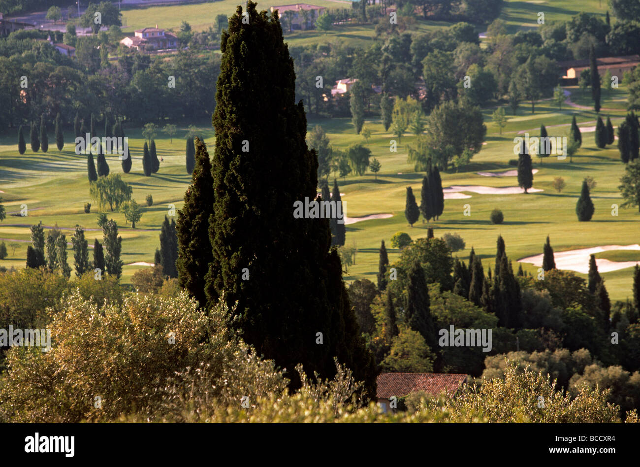 France, Alpes Maritimes, Chateauneuf de Grasse, Opio Golf club in the  background Stock Photo - Alamy