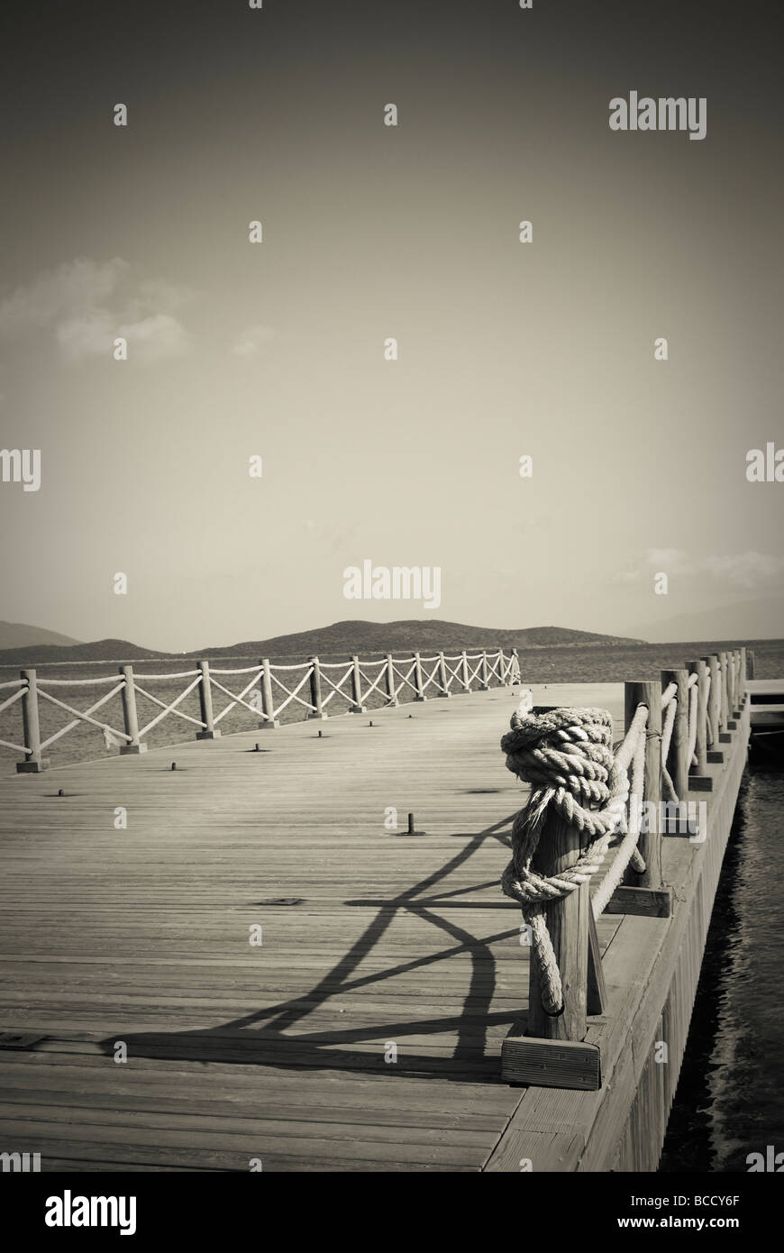 Old wooden empty pier hi-res stock photography and images - Alamy