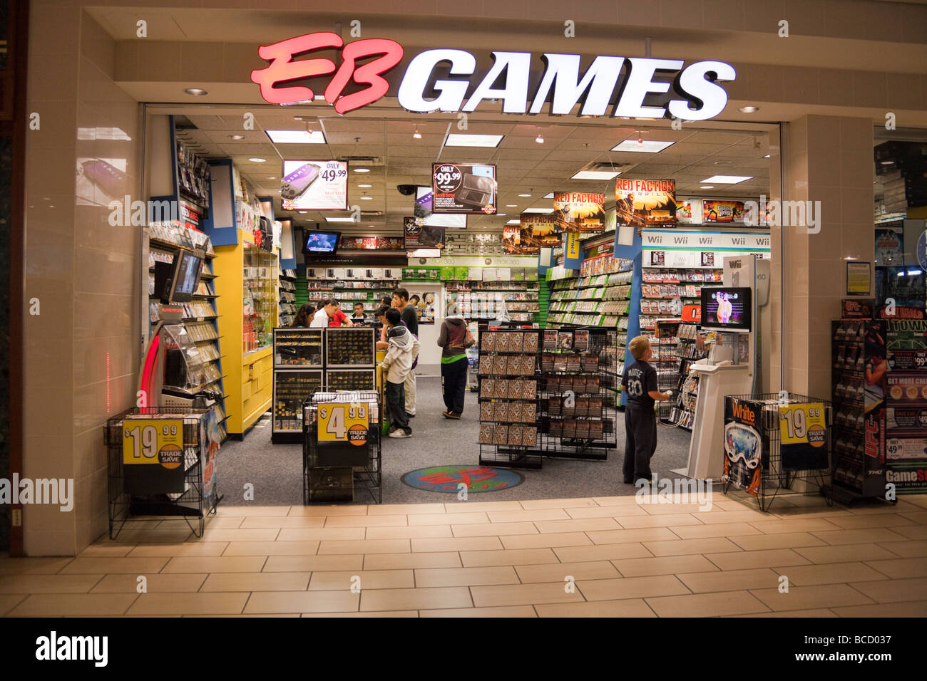 EB Games store, Coquitlam Centre Mall, Barnet Highway, Coquitlam, BC, Canada Stock Photo