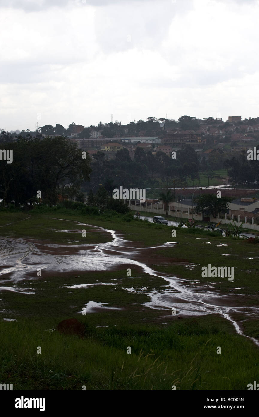 Playing fields after rain, East Kololo, Kampala, Uganda Stock Photo Alamy