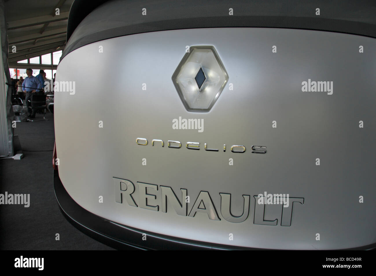 The curved rear end of the Renault Ondelios concept car at the Goodwood Festival of Speed, July 2009. Stock Photo