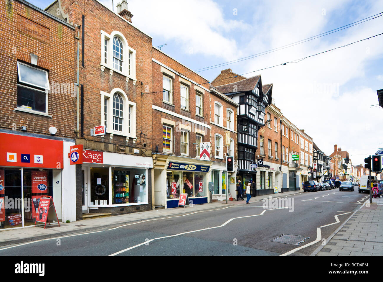 The High Street, Tewkesbury, Gloucestershire Stock Photo