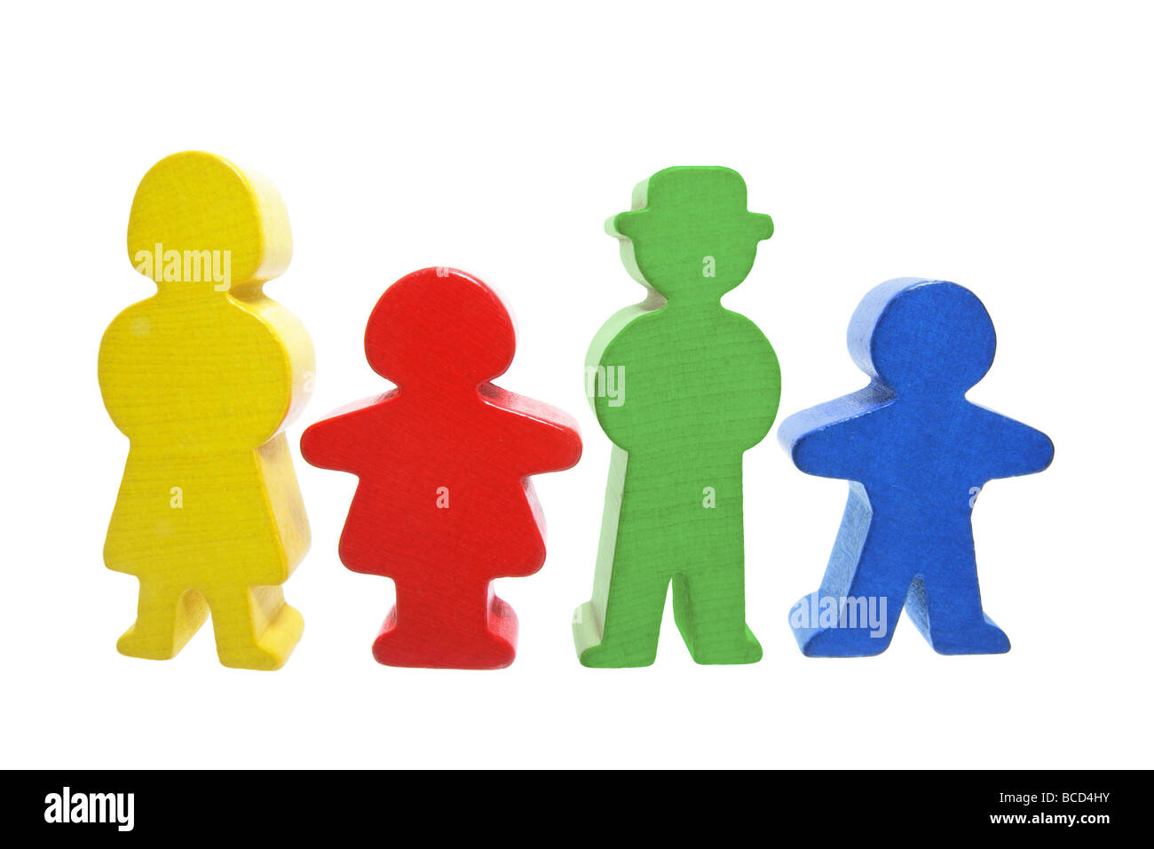 wooden family figures