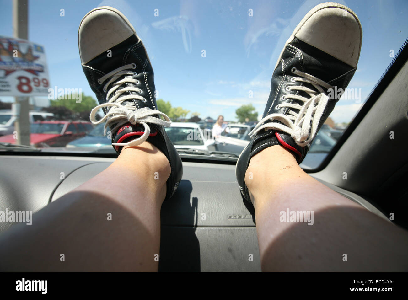 Feet on the dashboard hires stock photography and images Alamy