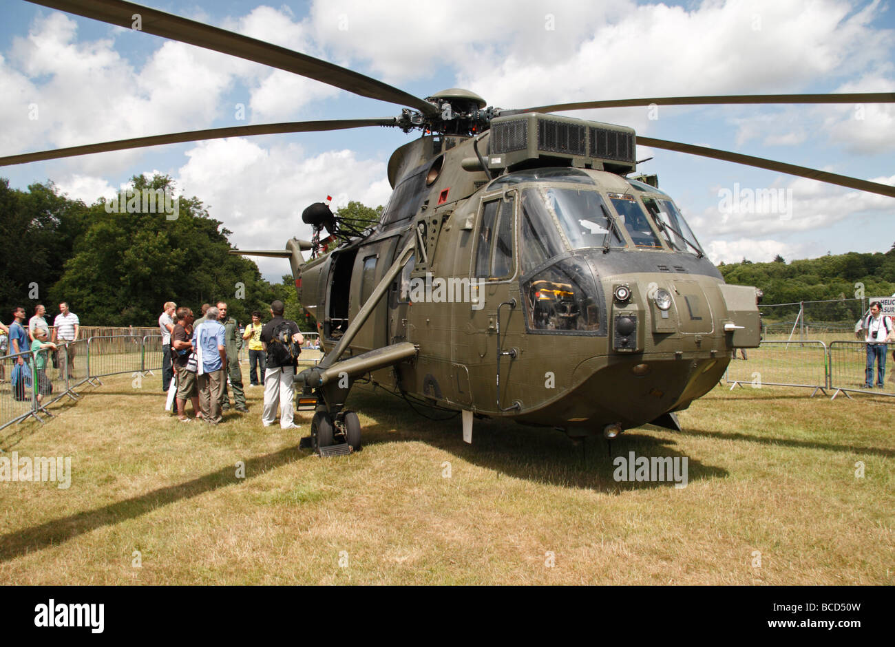 A Royal Navy Sea King helicopter on display at the Goodwood Festival of Speed, July 2009. Stock Photo