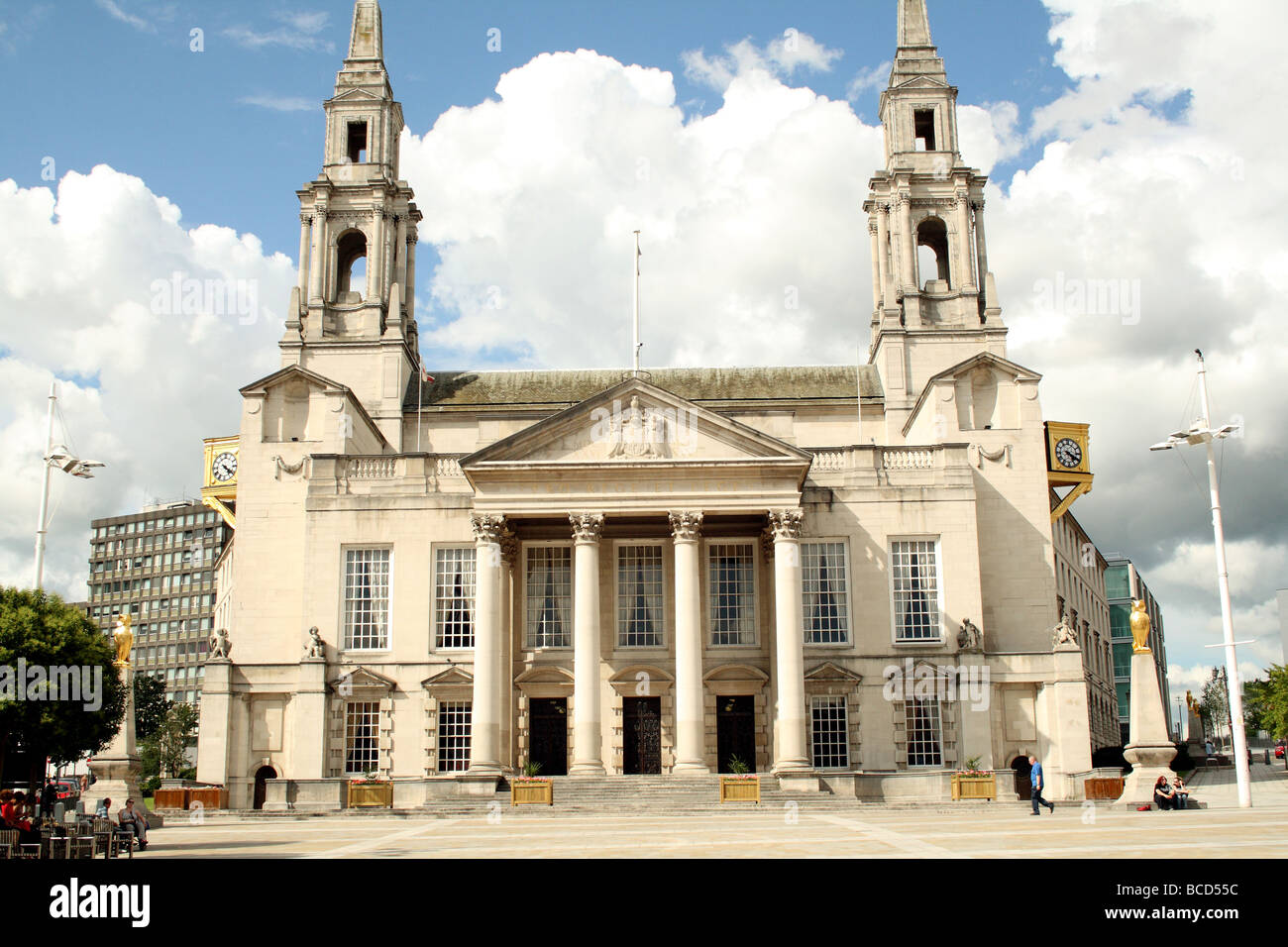 Leeds Civic Hall designed by Vincent Harris. and viewed accross the
