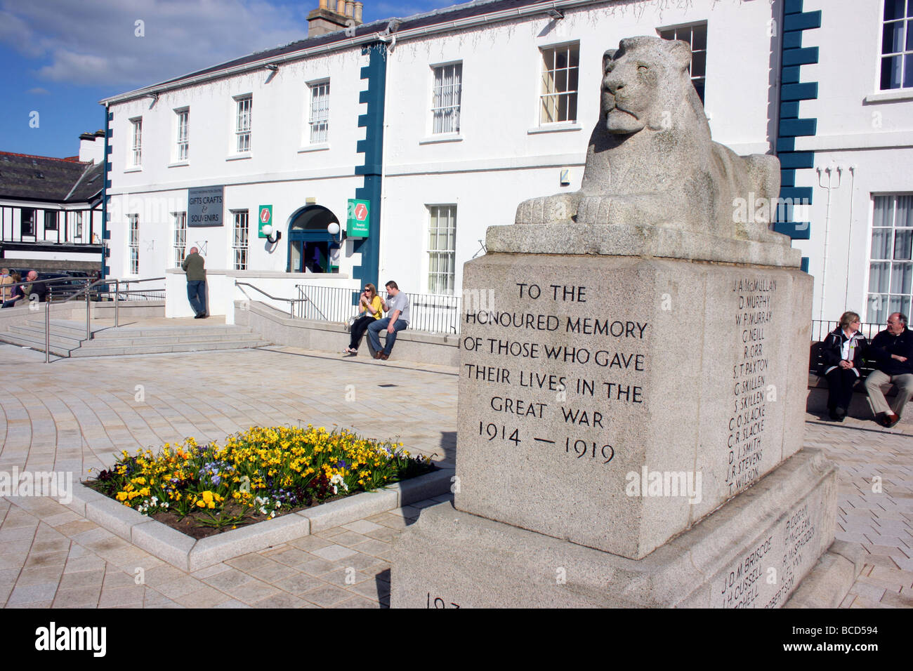 The war memorial in Newcastle, County Down, Northern Ireland Stock