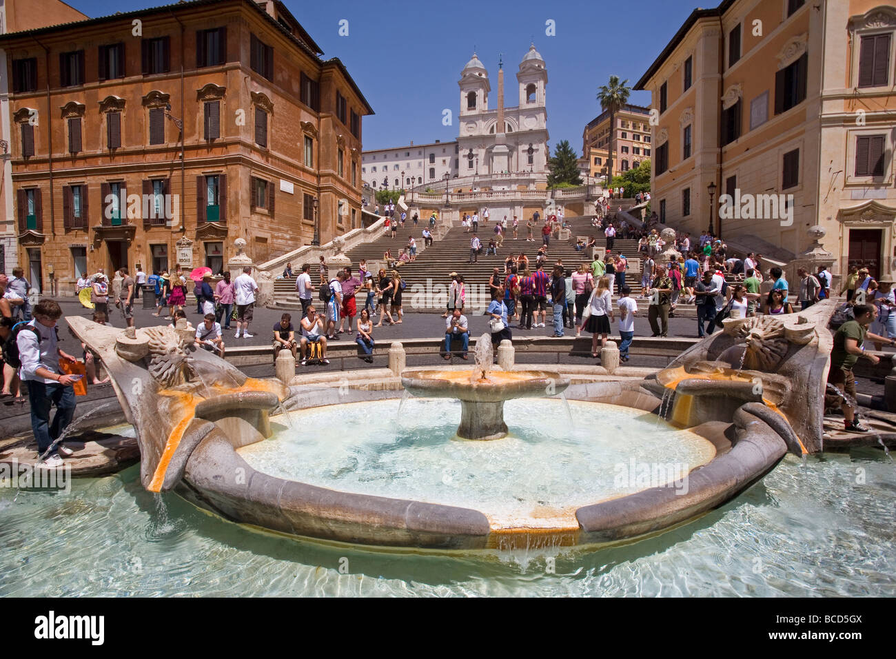 Spanish Steps and Fountain of the Old Boat Rome Italy Stock Photo Alamy