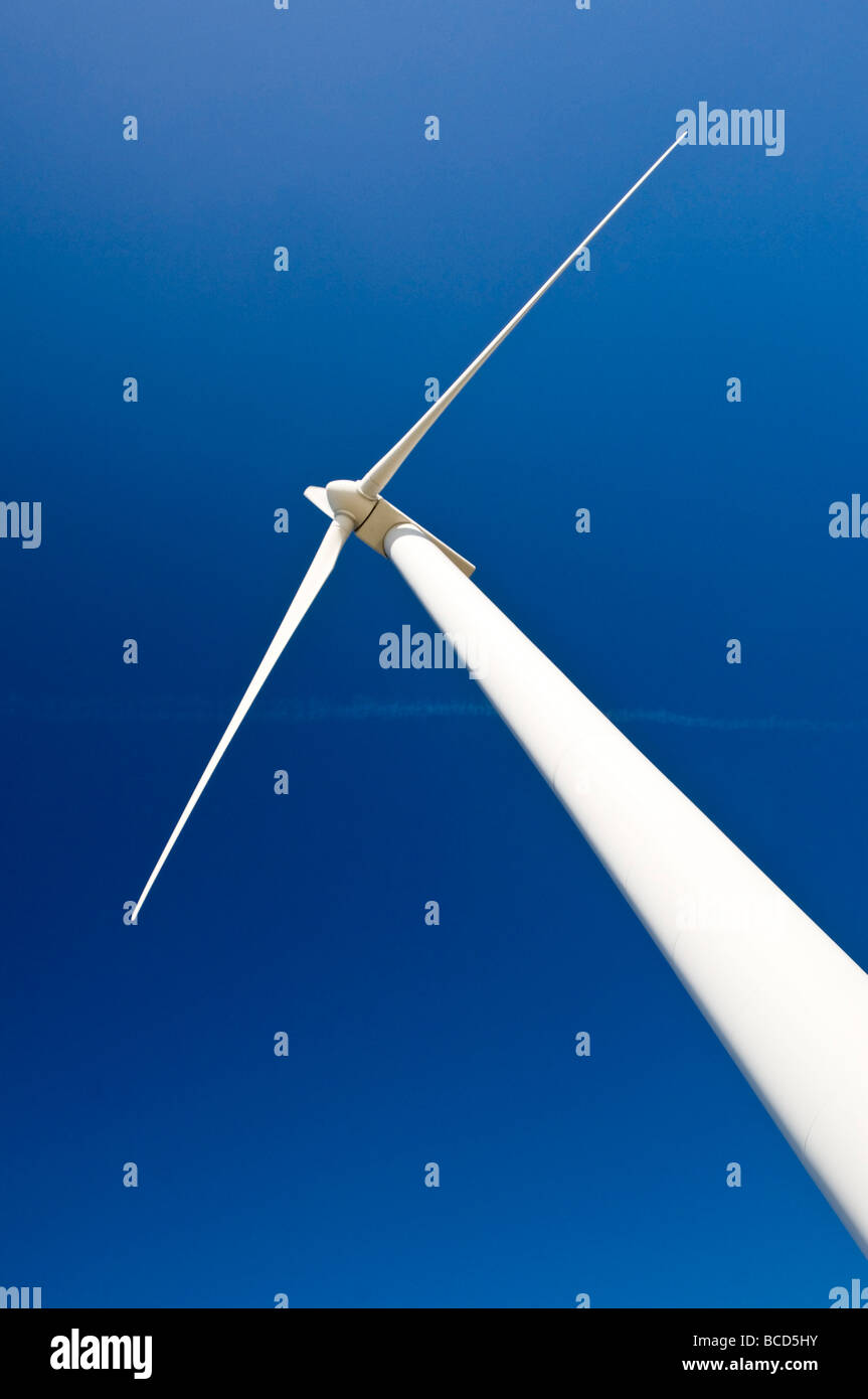 wind turbine against a clear blue sky Stock Photo - Alamy