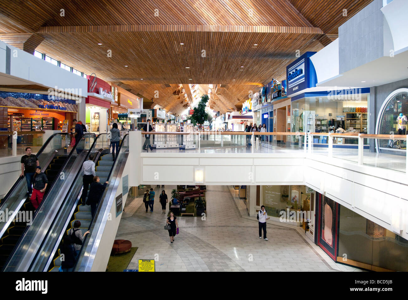 atrium, Coquitlam Centre Mall, Barnet Highway, Coquitlam, BC, Canada Stock Photo
