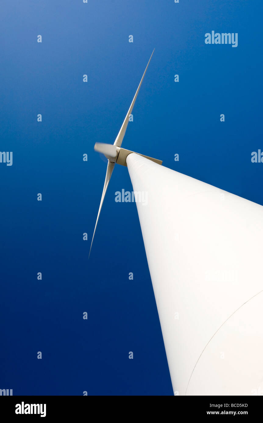 wind turbine against a clear blue sky Stock Photo - Alamy