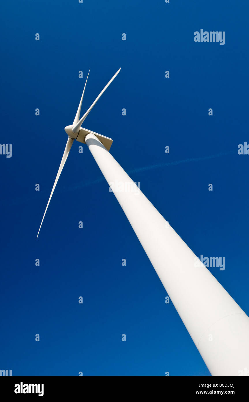 wind turbine against a clear blue sky Stock Photo - Alamy