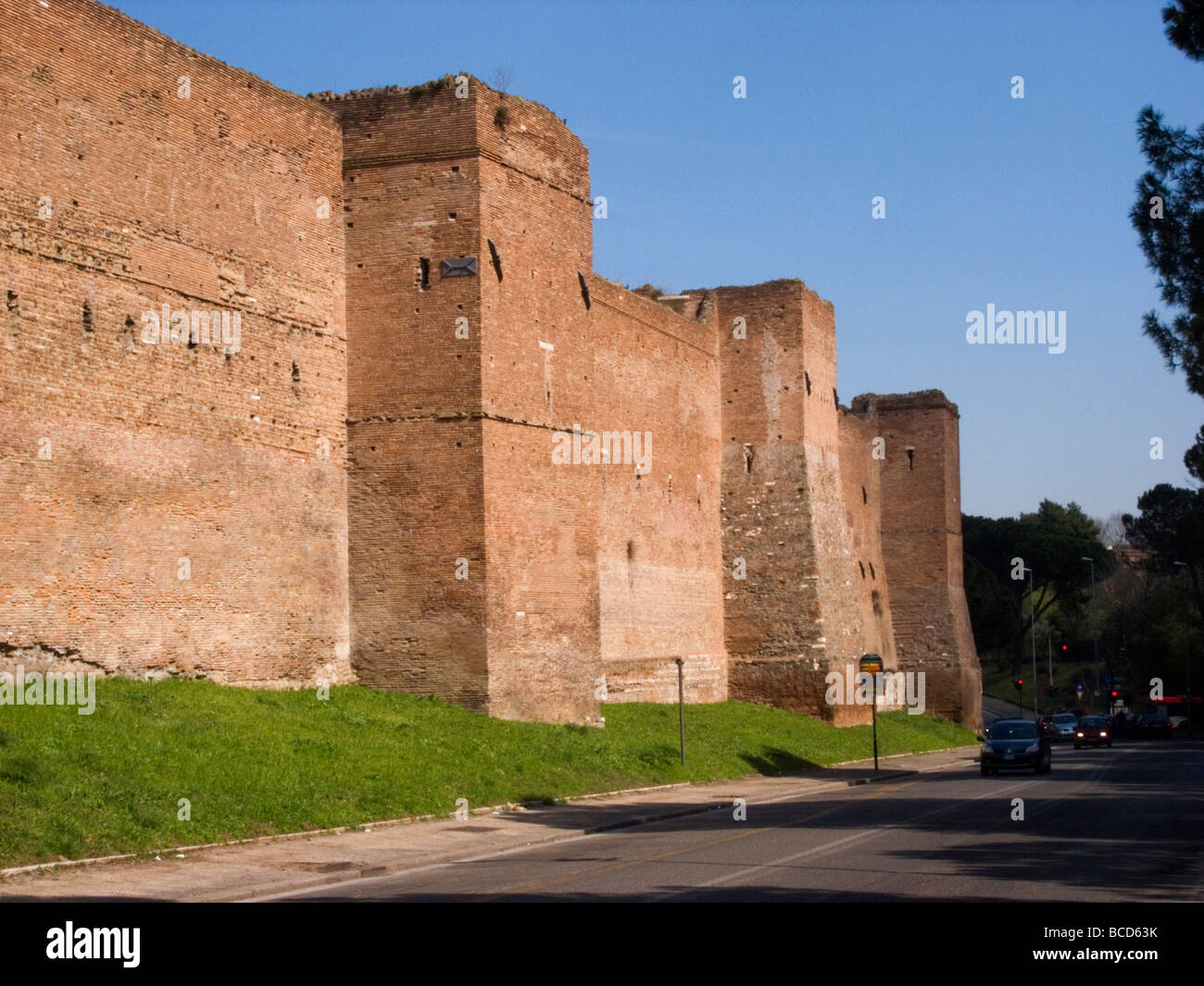 Aurelian wall Rome Italy Stock Photo