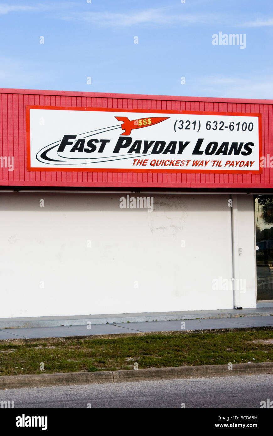Loans sign in Cocoa, Florida Stock Photo