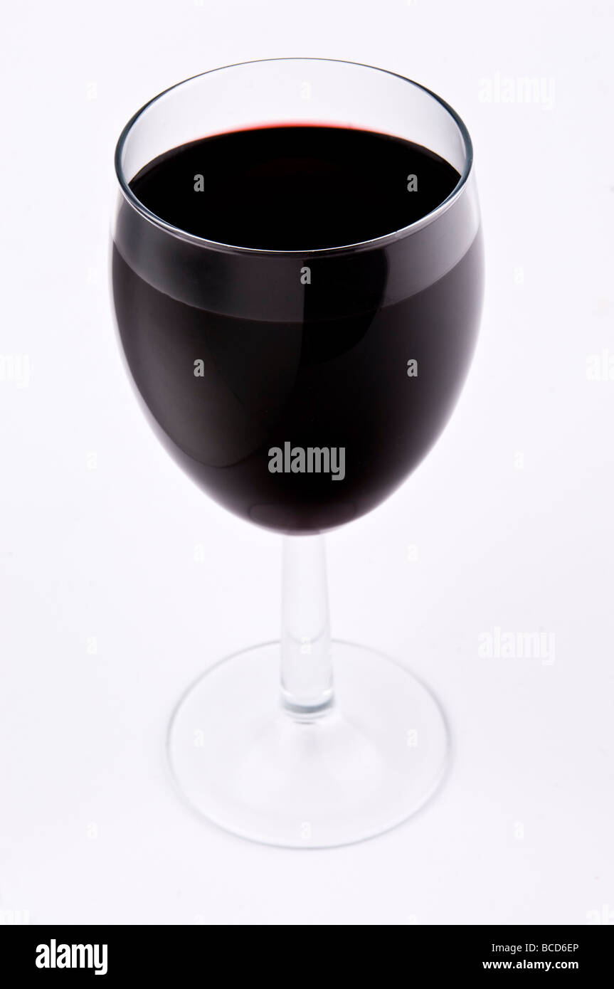 full red wine glass Stock Photo