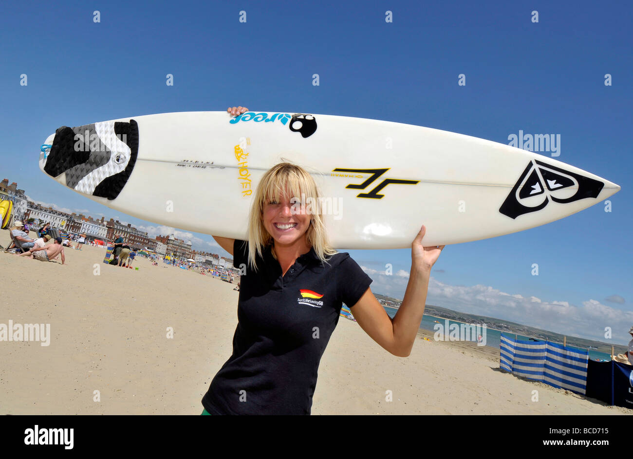 Sophie Hellyer, British Surfer Stock Photo