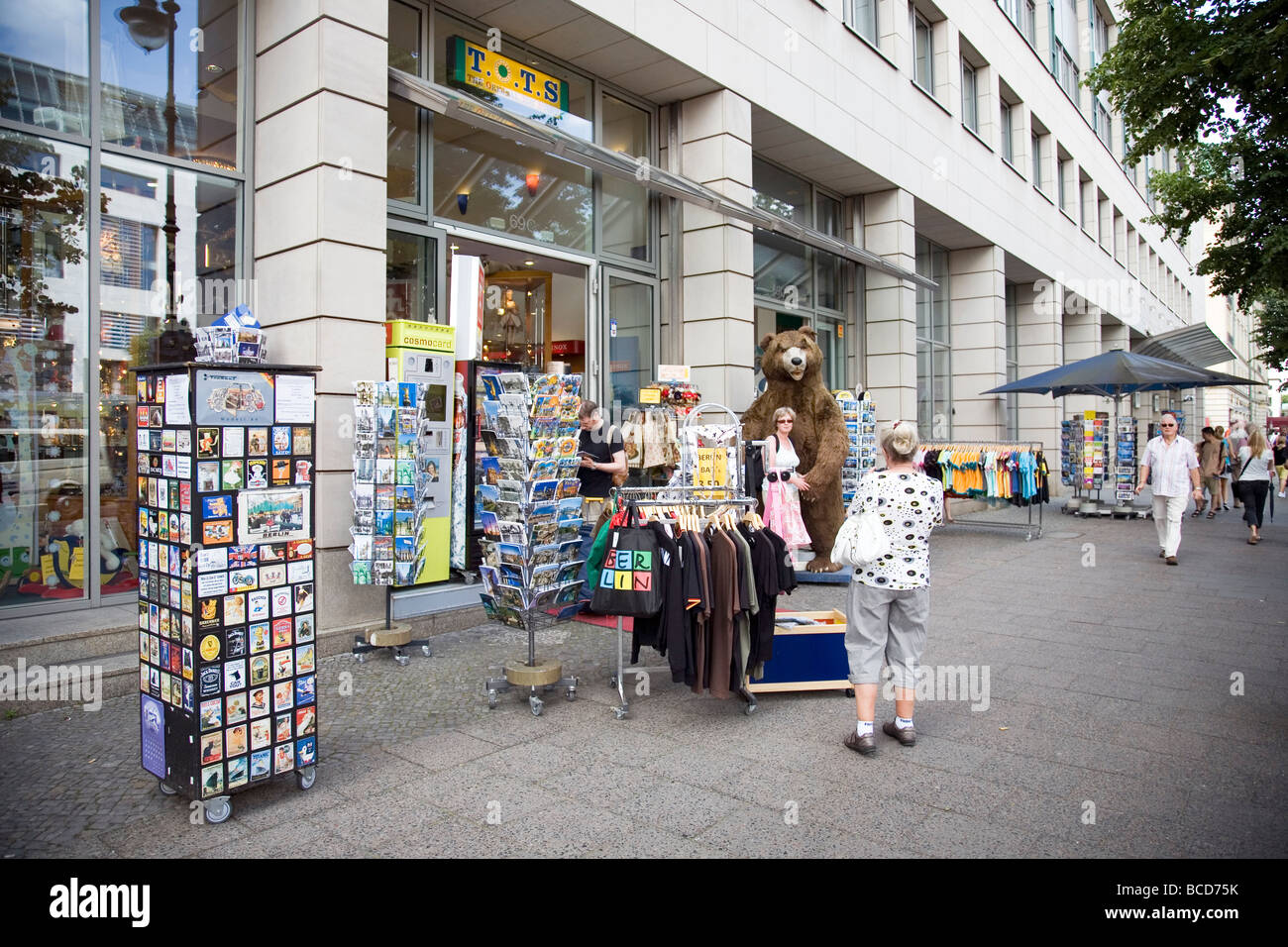 Unter den Linden with tourist shops Berlin Germany Stock Photo