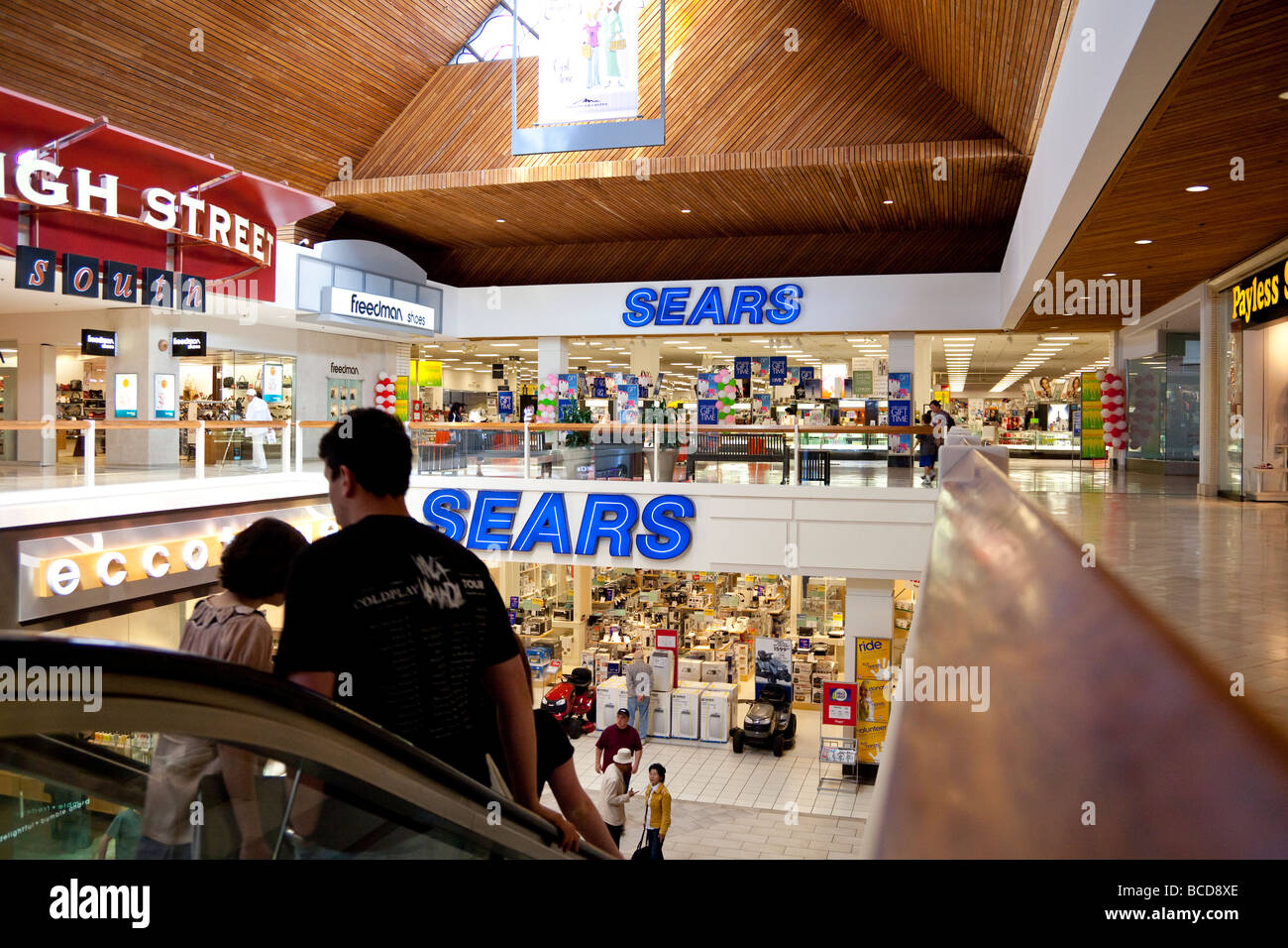 atrium, Coquitlam Centre Mall, Barnet Highway, Coquitlam, BC, Canada Stock Photo