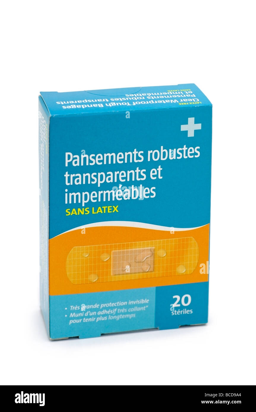 Pansements robustes transparents et impermeables - Sans Latex Stock Photo