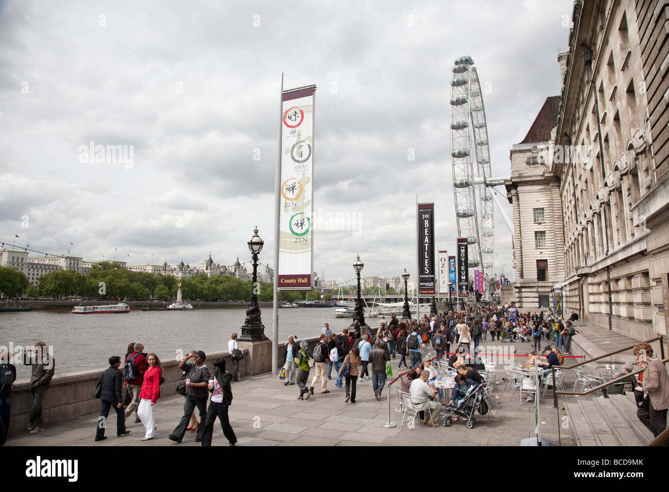 Embankment, London Eye, Stock Photo