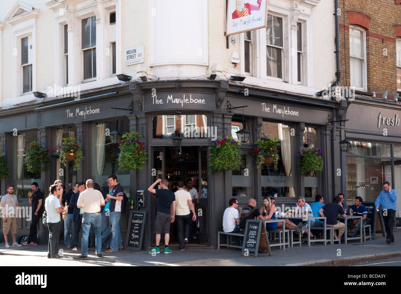 Bar and pub in Marylebone, London England UK Stock Photo Alamy