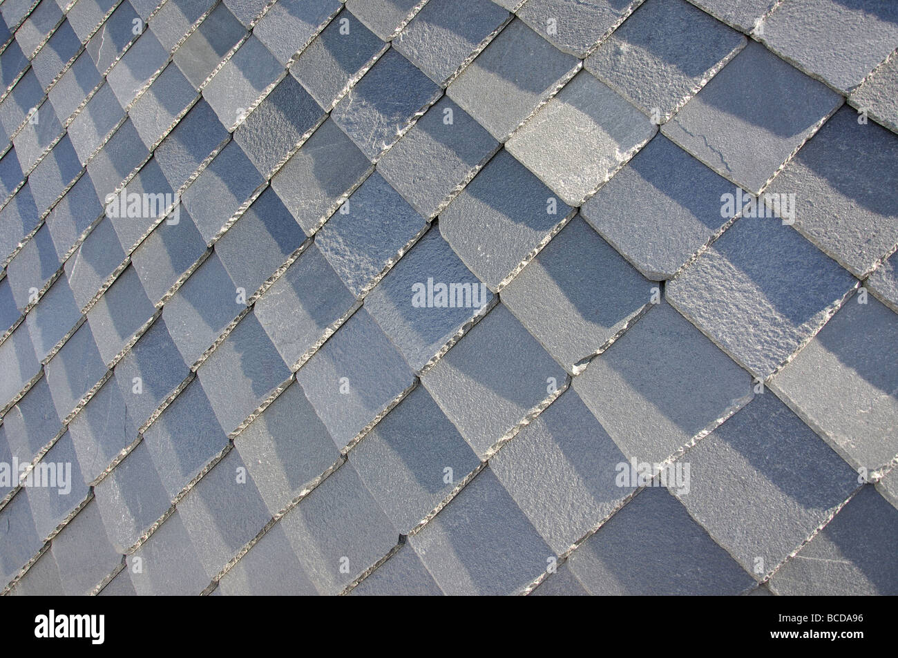 Slate roof tiles, Nordfjordeid, Sogn og Fjordane, Norway Stock Photo