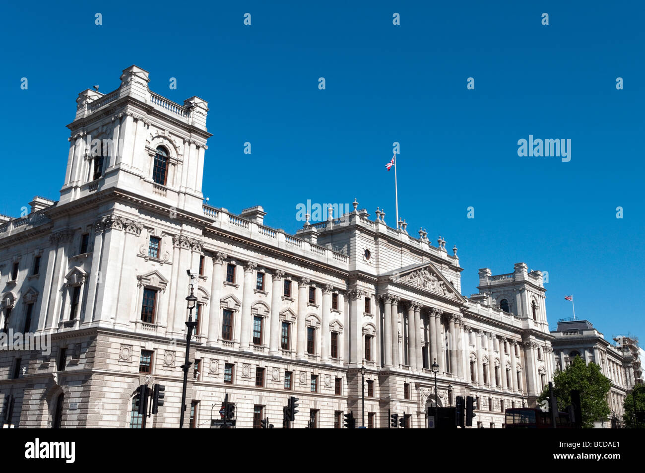 HM Treasury building on Whitehall, London, England, UK Stock Photo