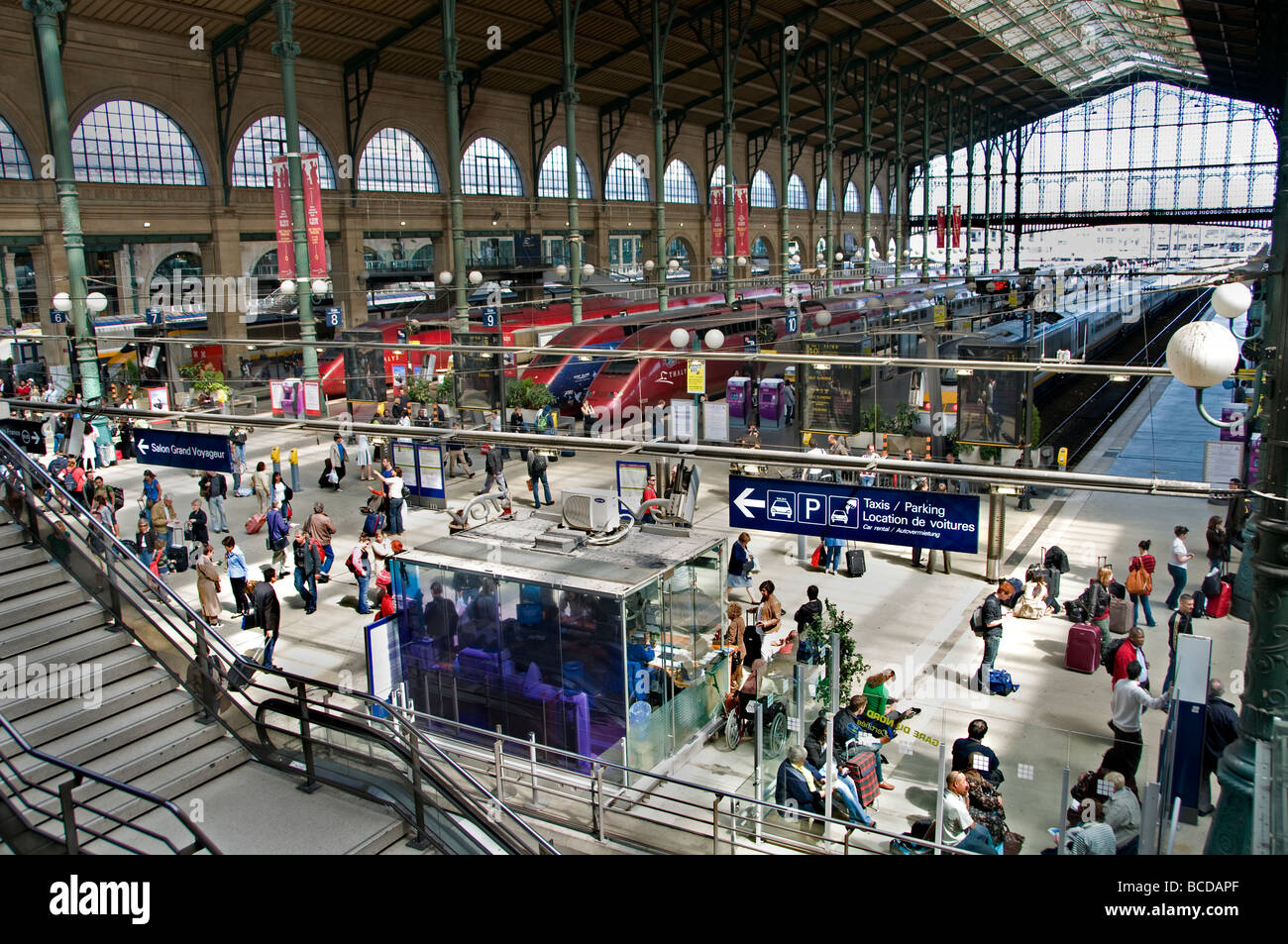 Gare du Nord Paris France TGV  railway station Stock Photo