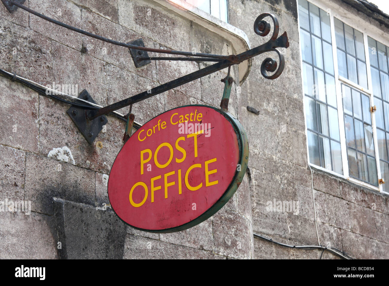 Post Office sign, Corfe Castle, Dorset, UK Stock Photo Alamy