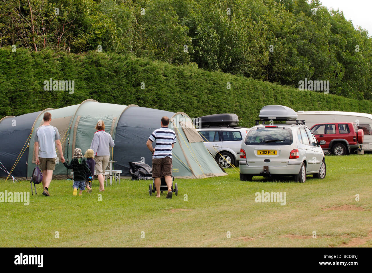 Camping and caravanning in The Cotswolds visitors seen here at the