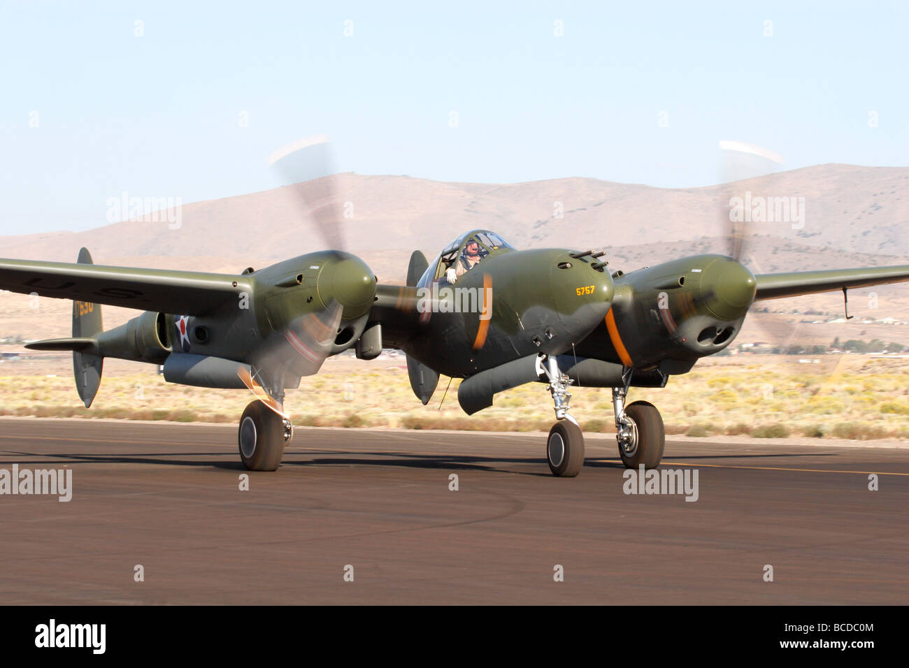 Lockheed P-38 Lightning 'Glacier Girl' Stock Photo