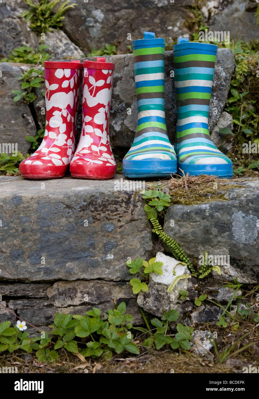 childrens wellington boots Stock Photo - Alamy