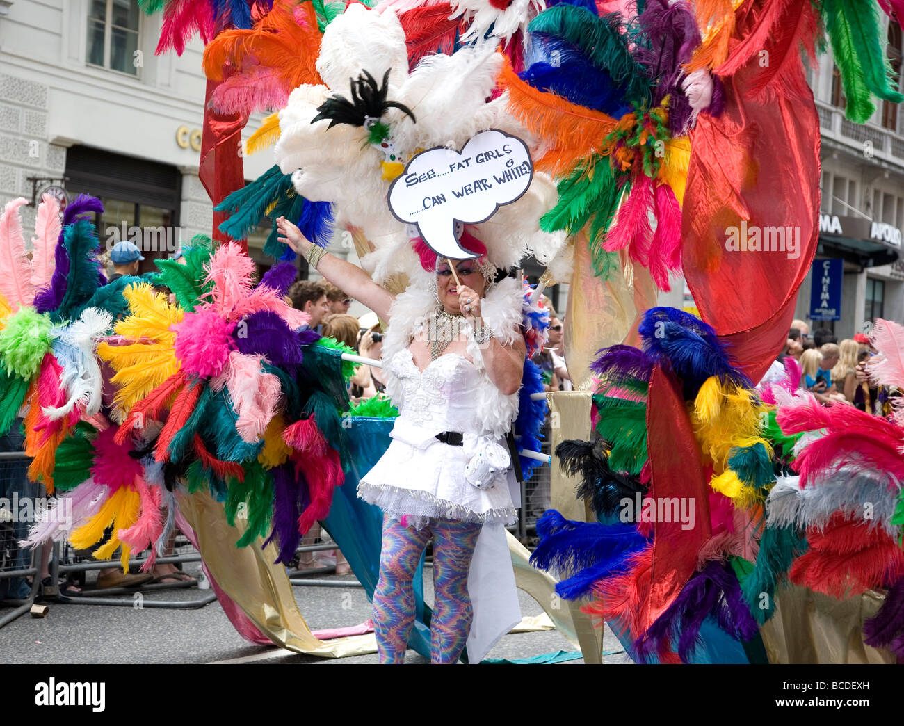 Colourful drag queen -  gay pride 2009 - London UK Stock Photo