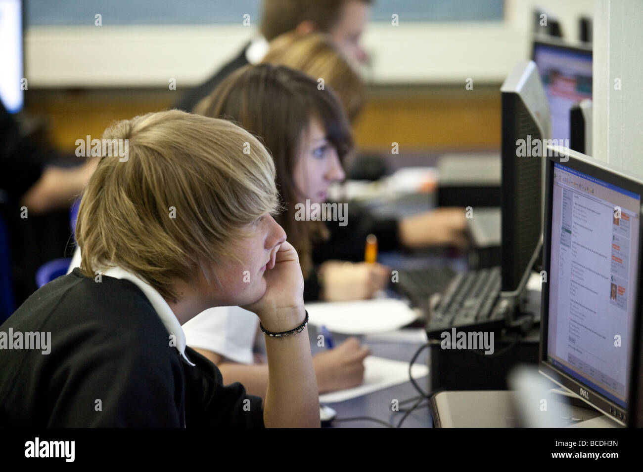 English students during computer lessons Stock Photo - Alamy
