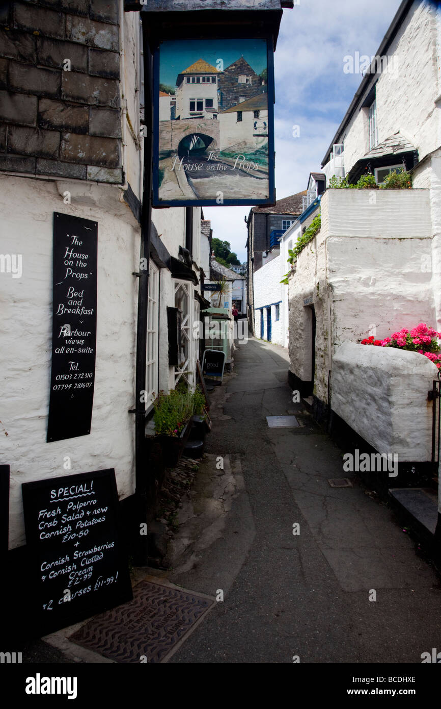 Pub in Polperro Village, Cornwall Stock Photo