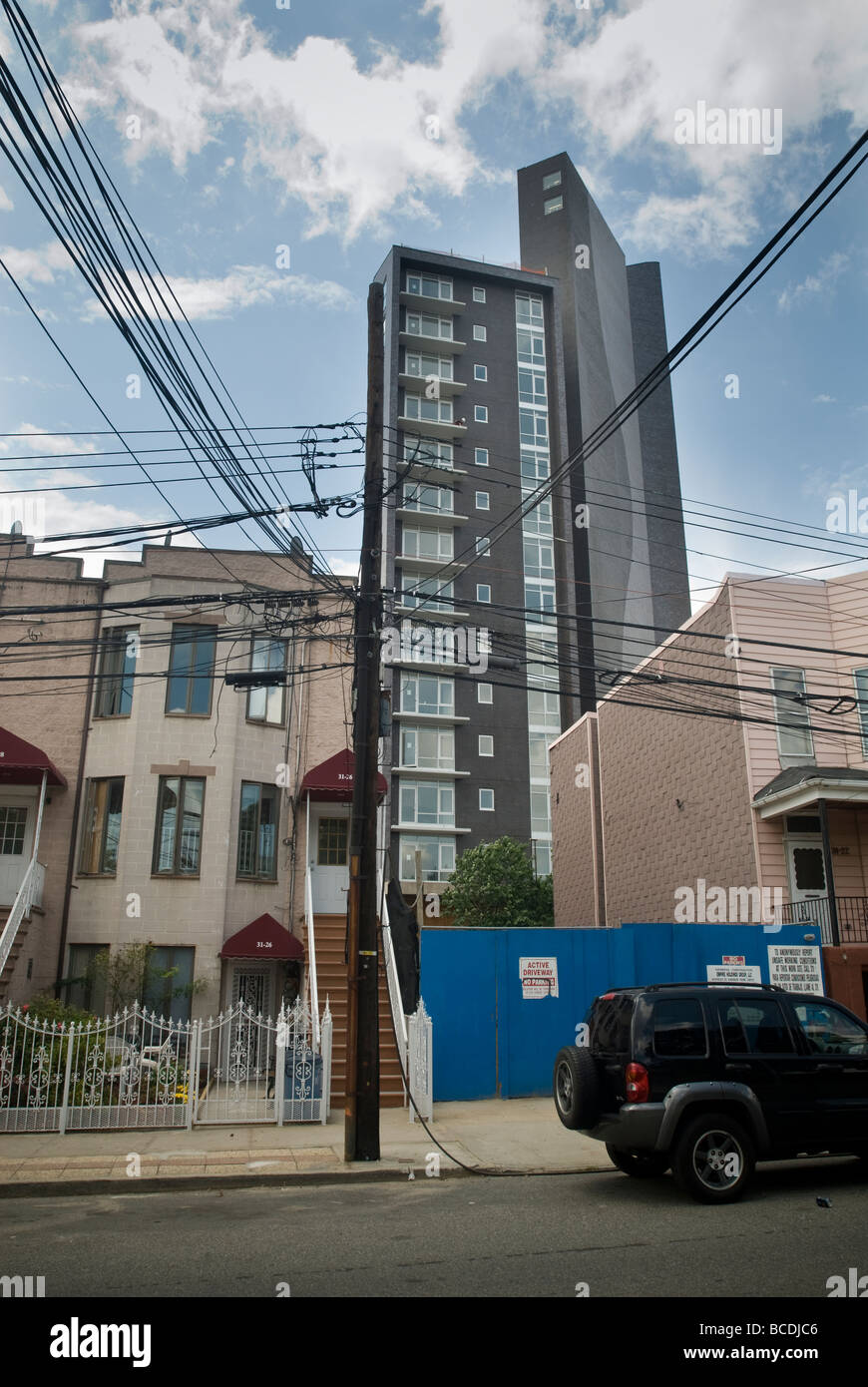 New construction in the Astoria neighborhood in the Queens borough of New York Stock Photo