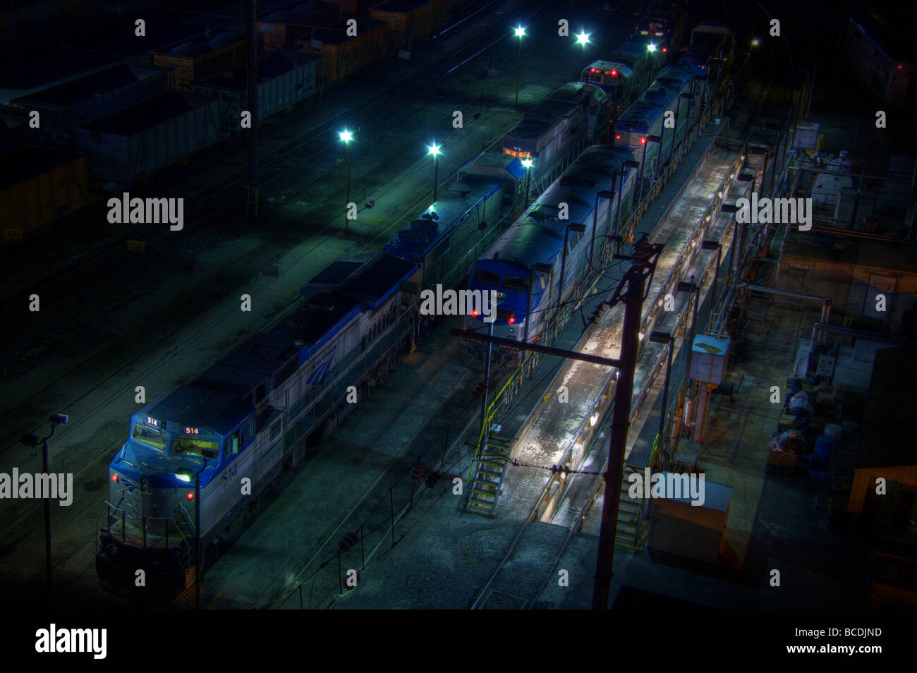Night train Stock Photo Alamy