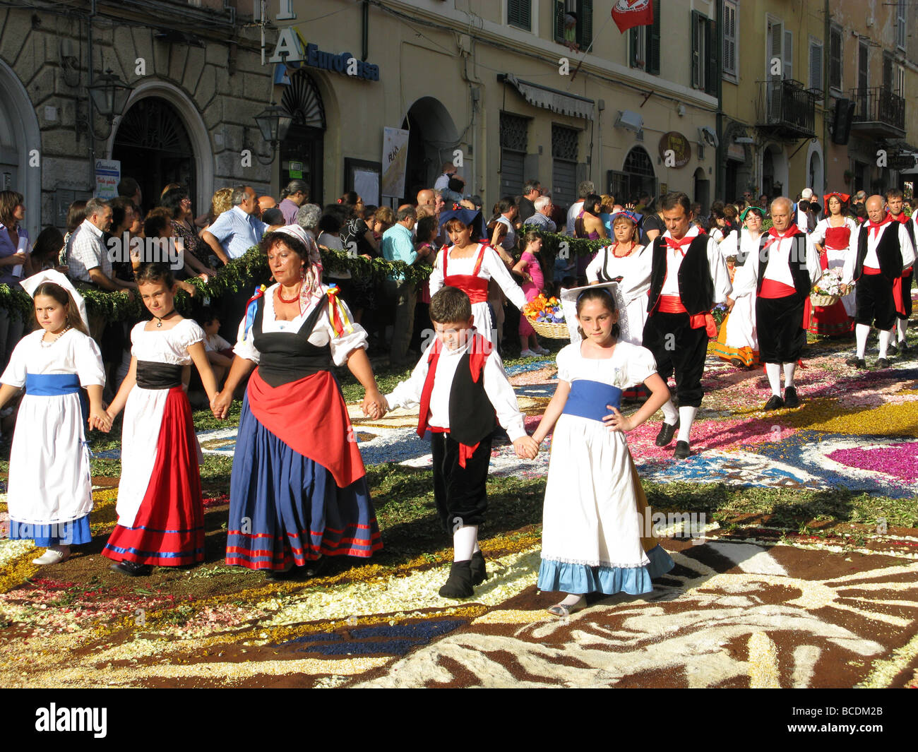 carnival infiorata flowers petals designs festival in genzano, lazio