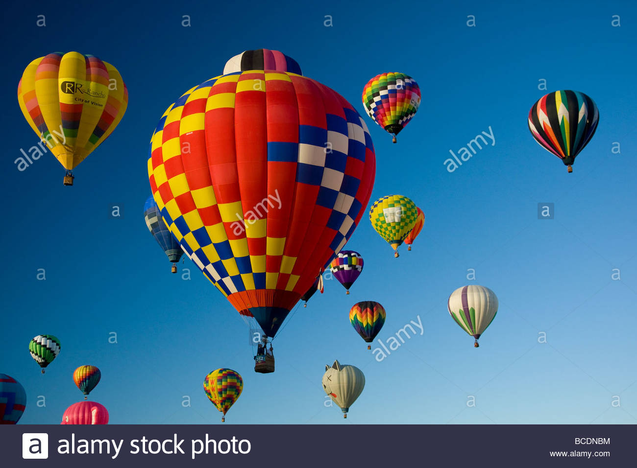 Hot air balloons in a Hot Air Balloon festival Stock Photo Alamy