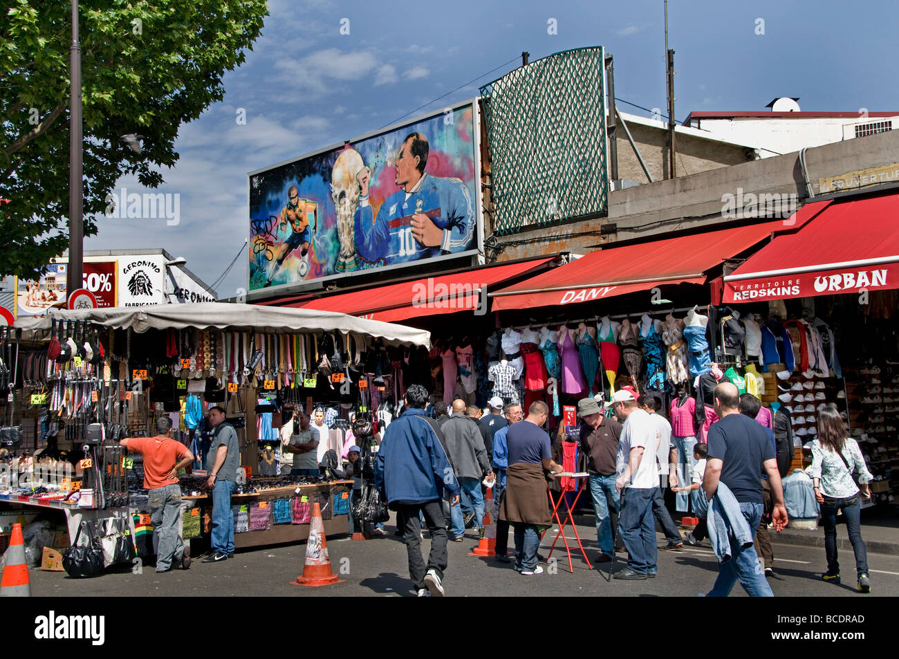 Marche aux Puces de Saint Ouen flea market Paris Stock Photo